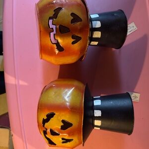 Halloween Pumpkin Candle Holders